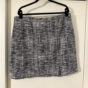 Lane Bryant Black and White Pencil Mini Skirt